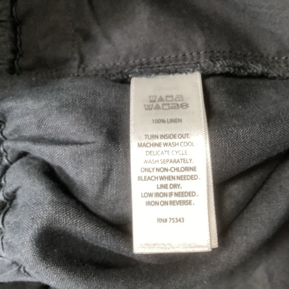 *** Cynthia Rowley Black Linen Pants *** XL - Picture 8 of 8